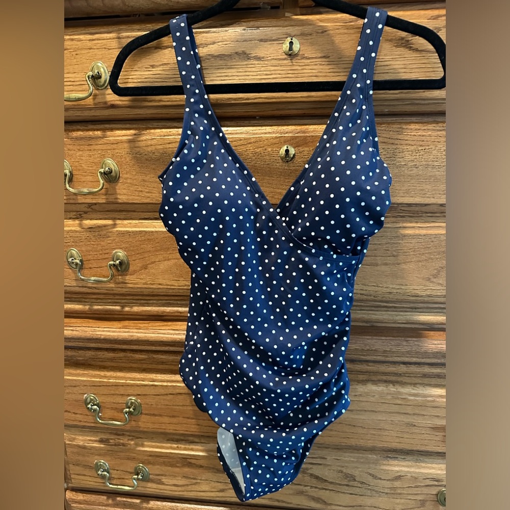 Cute polka dot one-piece bathing suit